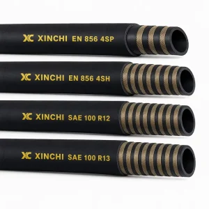 EN 856 4SP High Pressure Hydraulic Hose 4-Layer Steel Wire Spiral Reinforced Rubber Hose for Construction Machinery