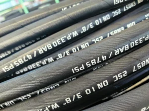 EN 857 1SC 2SC Industrial Black Compact Wire Braided Hydraulic Hose for High Pressure Oil and Fluid Transfer