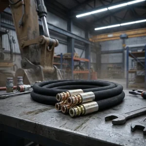 EN 857 2SC Compact High Pressure Hydraulic Hose Steel Wire Braided Rubber Oil Pipe Reinforced Mining Machinery Equipment Unit