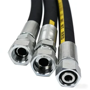 EN 857 2SC High Pressure Wire Spiralled Flexible Soft Hydraulic Rubber Hose Oil Weather Resistant Black 10mm 3 8 Inch Cutting