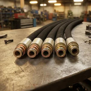 EN853 2SN High Pressure Hydraulic Oil Hose 3 8 1 2 3 4 Inch Two Layer Wire Braided NBR Weather Proof Cover for Mining Equipment