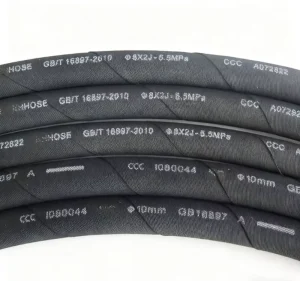 EPDM Rubber Air Brake Hose 10*19mm PVA Fabric Hydraulic Assembly SAE J1402 for Truck Heavy Vehicle Tensile Fiber Reinforcement