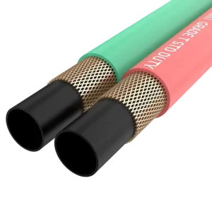 EPDM Rubber Welding Hose 1/4″x50ft with 9/16″ Brass Fittings TWIN HOSE for Welding and Cutting Equipment
