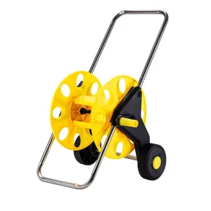 Easy Movement Stable Stand Hose Reel Cart With Wheels