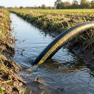 Eco Friendly Natural Rubber (NR) SBR Steel Wire Reinforced High Strength Black Industrial 300 PSI Pressure Water Suction Hose
