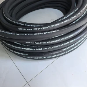 Eco friendly Factory Price SAE 100 R3 Fiber Braids Hydraulic Rubber Hose High Pressue Flexible Synthetic Rubber Hose