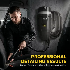 Electric Plastic Wall Mounted Car Vacuum Cleaner PB VC A9 22.5kPa 9m Hose Commercial ODM Black