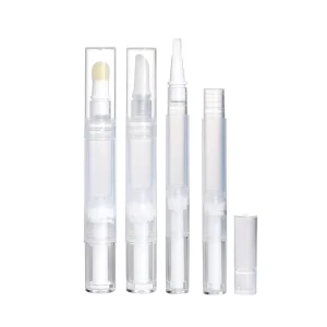Empty 1.5ml 2ml 3ml 4ml 5ml Lip Gloss Tube Container Cuticle Oil Applicator Nail Polish Makeup Accessories Twist Pen With Brush
