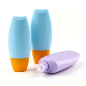 Empty Blue Applicator Liquor Bottle Squeeze Bottle Sunscreen Plastic Bottle Plastic Tubes