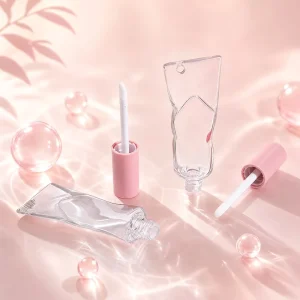 Empty Clear Plastic Cosmetic Packaging Tube Custom Logo Luxury Refillable 5ml Toothpaste Shape Design Lip Gloss Tube