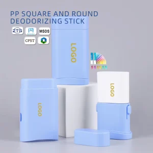 Empty Cosmetic Packaging 40G Balm Refillable PP Eco Friendly Plastic Tube Containers Roll up Round Soft Deodorant Stick Tube