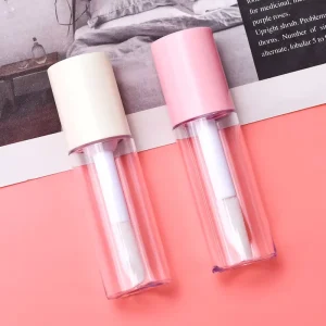 Empty DIY 10ml ABS Plastic Concealer Lip Balm Refillable Lip Gloss Tubes with Wand Screen Printing