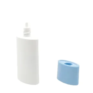 Empty PP Plastic Sunscreen Serum Bottle 50ml Screen Printing Screw Cap UV Coating Packaging