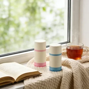 Empty Plastic Cosmetic Bottle Can Custom Round Twist up Tubes Packaging for 50 g Colorful Deodorant Stick Container