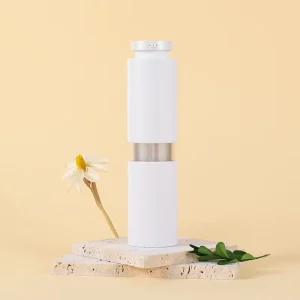 Empty Round White 10+10+10ml Three stage Cosmetic Packaging Rotating Bottle Plastic Reusable Spray Bottle