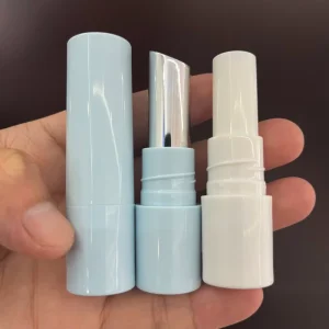 Empty Screw Cap Plastic Cylinder Airtight Lipstick Tube Packaging Container Round Solid Lipstick Tube Custom LOGO