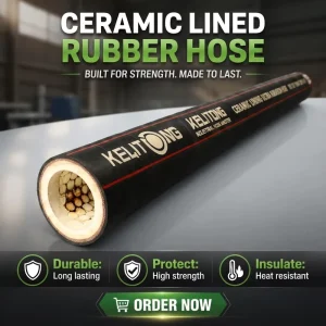 Engineer Support Ceramic Lined Rubber Hose Alumina Wear Resistant EPDM Pipe for Mining Sand Gravel Industry