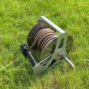 Europe and America Wall Floor Mounted Metal Water Hose Reel with Crank Handle