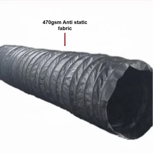 ExD-350MM-10M 14 Inch Fire Resistant Anti-Static PVC Flexible Blower Duct Hose Industrial Grade Hospital Dining Outdoor Gym