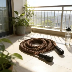Expandable 50FT Polyester Watering Hoses 150 PSI Burst Pressure Lightweight for Car Wash and Outdoor Use