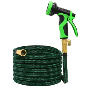 Expandable Flexible 50FT 100FT Hose Water Pipe Spray Nozzle Garden