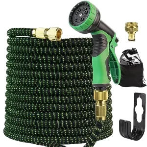 Expandable Garden Hose 100 ft Water Hose with Triple Layer Latex Core