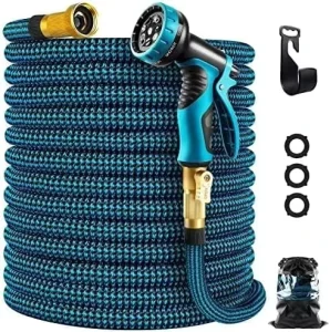 Expandable Garden Hose Lightweight Latex Garden Hose with 10 Functional Nozzle