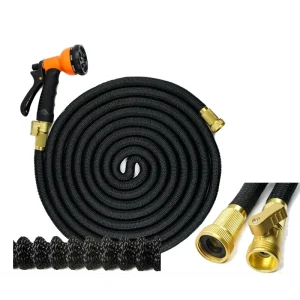 Expandable Garden Hose Tangle Free Ultra Strong 3/4” Diameter Anti UV Protection Wall Mountable for Yard Greenhouse