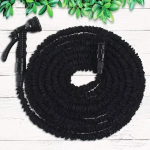 Expandable Garden Hose With Spray Gun Easy Irrigation Lightweight Never Kink Hose