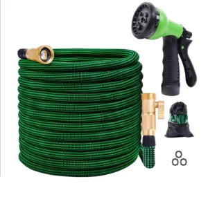 Expandable Garden Hose with Brass Connector Fittings Car Washing Hose Cleaning the House