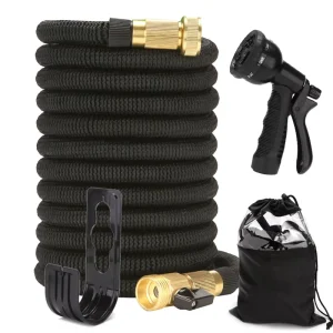 Expandable Garden Water Hose Retractable Flexible 25ft 50ft 75ft 100ft