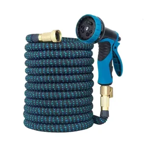 Expandable Hose Pipe Garden Water Hose with Brass Fitting with Spray Gun