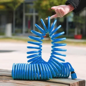 Expandable Retractable Plastic Garden Hose Reel Anti Abrasion Anti Corrosion Automatic Operation Wall Mount for Car Wash Flower