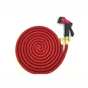 Expandable Rubber Garden Hose 25/50/75/100ft High Pressure Flexible Snake Extruding Water Hose