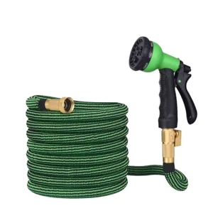 Expandable Rubber Garden Hose Set 50ft-100ft Extendable Lightweight Watering Hose with Anti-Corrosion Features