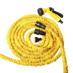 Explosion proof Double Layer 3 Fold Expandable Polyester Garden Hose 1 2″ 3 4″ Fittings for Garden Watering