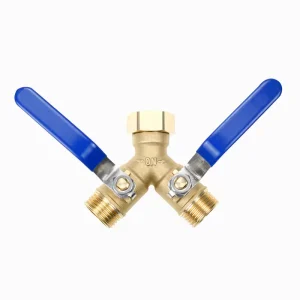 Extra Long Handle Hose Connector 3/4 Labor-Saving 2 Way Tap and Splitter Hose Connector Splitter for Garden