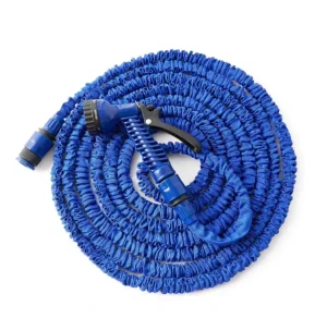 Extra Strength Fabric 50 & 100 Ft Expandable Watering Washing Garden Hose with 7 Function Nozzle