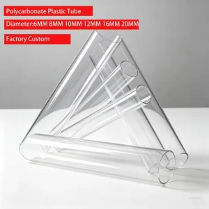Extruded Clear Rigid PC Plastic Tube Small OD Custom Size Polycarbonate Pipe for Toys Packaging Aquarium Lighting OD 6-20MM