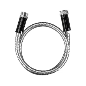 F134 1ft Short Metal Garden Hose Heavy Duty Reel Flexible Never Kink Tangle 304 Stainless Steel Puncture Resistant