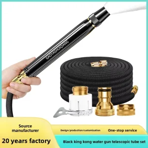 F157 Car Wash Water Gun Hose Watering Garden Gardening Tool Retractable Hose High Pressure Water Gun Set