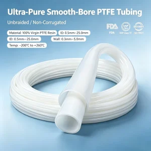 FDA Food Grade PTFE Hose Smooth Bore Non toxic Flexible Chemical Resistance High Temperature Resistance For Food Beverage