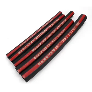 Fabric Rubber Steam Hose Black Wear Resistant Sandblasting High Temperature (-40C +100C) High Pressure 5-15mm Wall