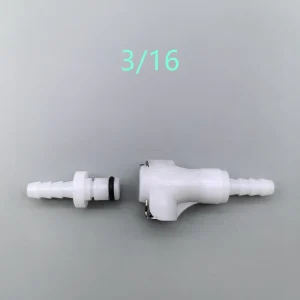 Factory 3/16” Plastic Quick Connect for Air and Water Systems Barbed Tube Pipe Fittings