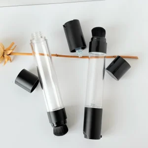 Factory ABS PP Refillable Airless Serum Bottle 30ml 25ml 15ml clear Airless Bottle Container for Foundation & Blush