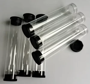 Factory Custom Eco Friendly Transparent Cylinder Tube PETG PVC PET Clear Poly Plastic Packaging Round Tube with Lid