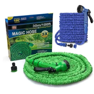 Factory Custom No-Kink Flexible Water Hose Expandable Long Lightweight Garden Water Hose with Function Nozzle