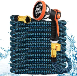 Factory Customizable Durable Polyester Expandable Anti-UV 3/4 Fitting High Pressure Garden Hose for Watering