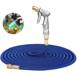 Factory Customized Length Latex Retractable Water Garden Hose With Alloy Spray Gun