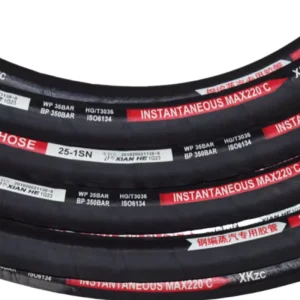 Factory Direct 25mm 1′ High Temperature Rubber Hose High Pressure Steam Wire Braided Hydraulic Oil Hose